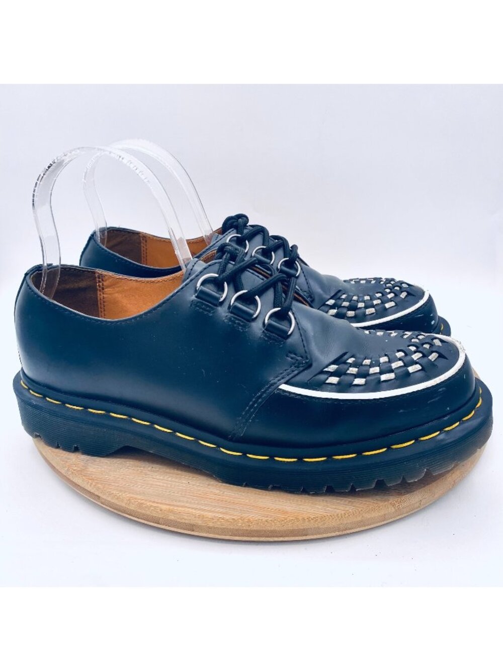 Vintage Dr Martens Shoes Womens 10 Black Leather Ramsey Oxfords England